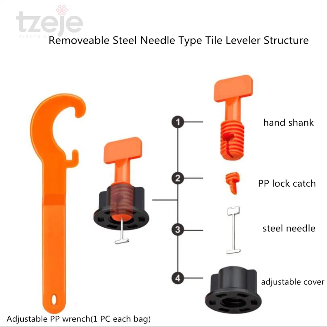 Reusable T-Needle Stainless Steel PP Tile Leveler Terminal Factory
