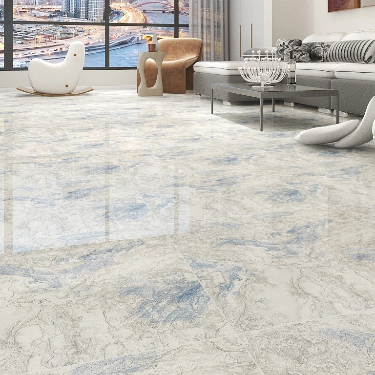 Good Quality 800X800 Foshan Modern Luxury White Blue Veins Marble Porcelain Glazed Floor Tiles